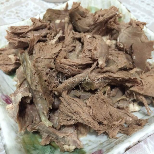 撕成细条；
