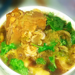 大白菜虾皮骨汤烩饼的做法[图]