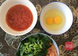 鸡蛋火腿炒猫耳朵的做法图解2