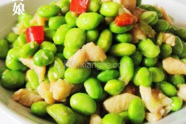 毛豆炒鸡丁
