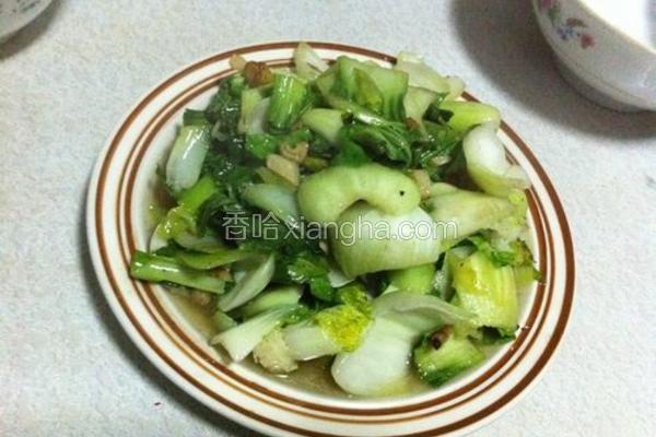 炒黄心菜
