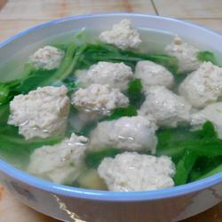 鸡肉丸子小白菜汤的做法[图]