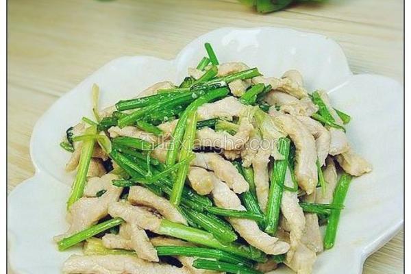 香菜炒肉丝