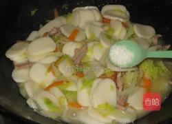 牛心菜炒年糕的做法图解9