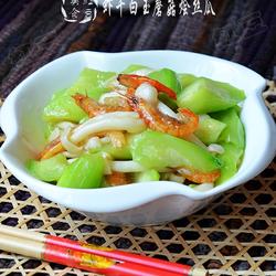 虾干白玉菇烩丝瓜的做法[图]