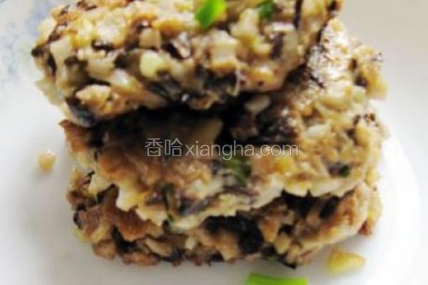 莲藕杂菇肉饼