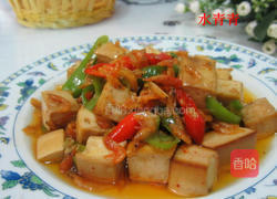 尖椒米虾豆腐丁的做法图解9