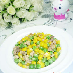 肉末炒青豆玉米粒的做法[图]