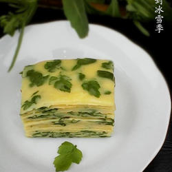 野芹菜叶鸡蛋饼的做法[图]