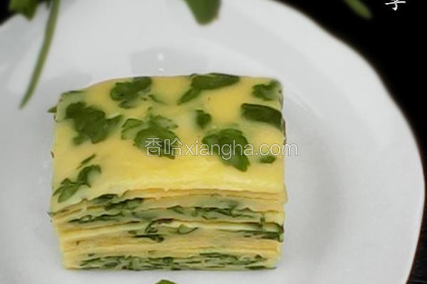 野芹菜叶鸡蛋饼