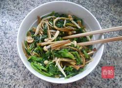 黄金针菇拌菜芯干的做法图解12