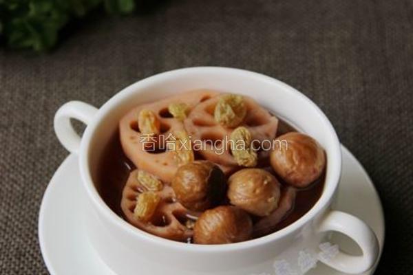 莲藕栗子糖水