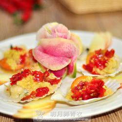 蒜蓉剁椒蒸扇贝的做法[图]