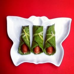 肠仔菠菜煎饼的做法[图]