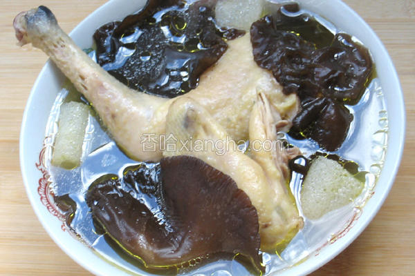竹荪黑木耳炖鸡汤
