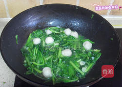 小白菜烩鱼丸的做法图解3