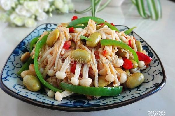 青豆豉炒金针菇