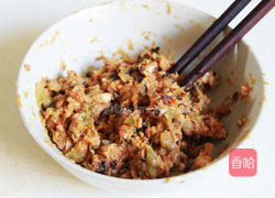 香菇肉末蒸酿豆腐的做法图解3