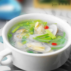 芹菜粉丝花蛤汤的做法[图]
