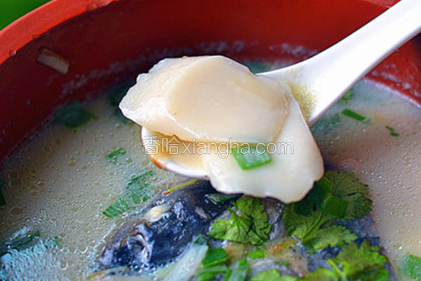 豆浆鱼头年糕汤