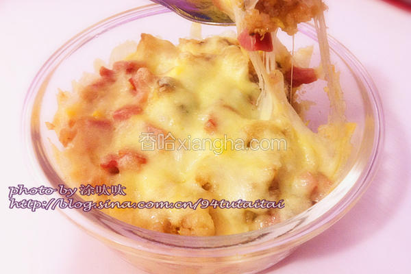 培根火腿玉米焗饭