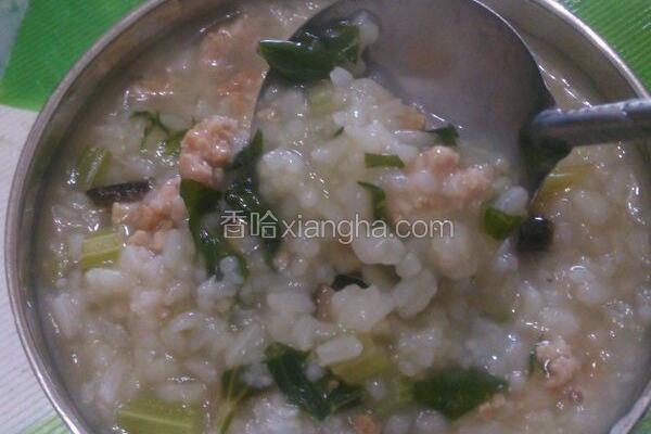 瘦肉芹菜粥