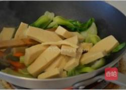 冻豆腐炒油菜的做法图解5