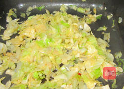 豆豉圆白菜的做法图解4