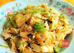 豆豉圆白菜的做法图解7