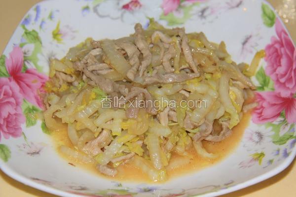 白菜炒肉丝