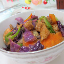 包菜胡萝卜炒肉的做法[图]