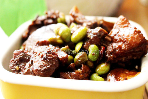 　　红烧毛豆仔鸭