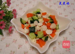 黄瓜拌杏仁的做法图解5