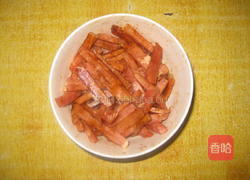 肉丝干豆腐的做法图解2