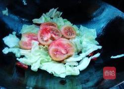 番茄炒手撕包菜的做法图解5