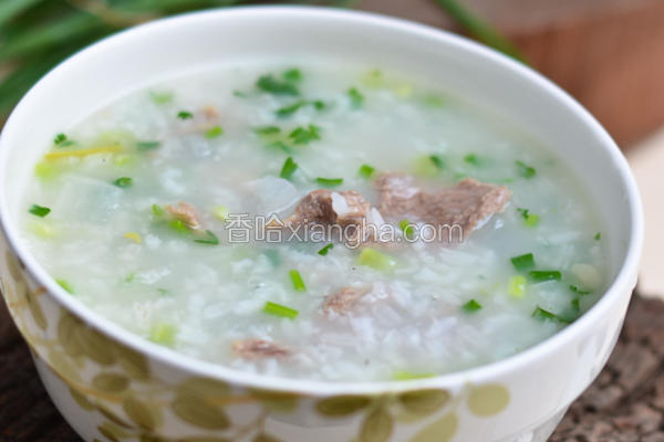 白萝卜牛肉粥