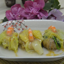 鲜虾白菜石榴包的做法[图]