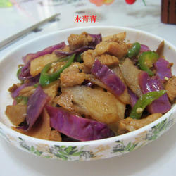 凉薯紫甘蓝炒肉的做法[图]