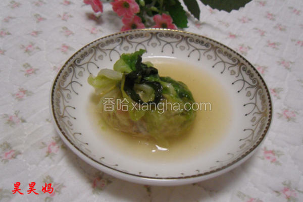 鲜虾白菜包