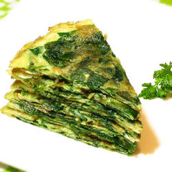 菠菜煎蛋饼的做法[图]