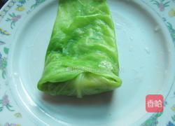 香煎翠绿包菜卷的做法图解6
