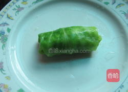 香煎翠绿包菜卷的做法图解7
