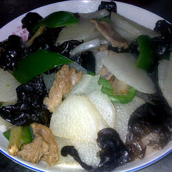 山药木耳炒肉片的做法[图]