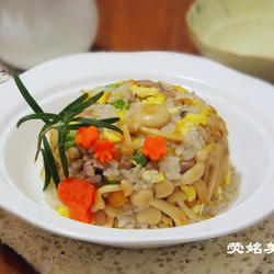 白玉菇蛋炒饭的做法[图]