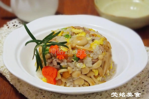 白玉菇蛋炒饭
