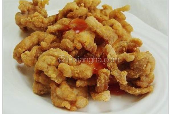 干炸菊花肉