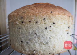 芝麻戚风蛋糕的做法图解16