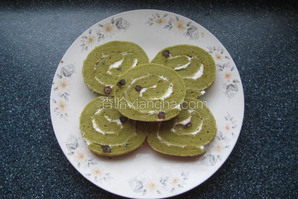抹茶蜜豆蛋糕卷