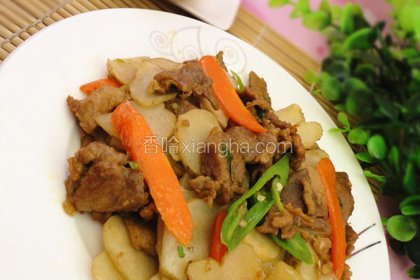 洋芋头炒肉片