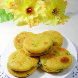 香芹玉米面煎饼的做法[图]